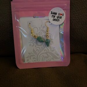 Elegant Gold and Green Shell Earrings